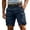 Navy, variant on Men's Comfort Stretch Dry Flight Active Short Summer Casual Classic Solid Lightweight Drawstring Waisted Corduroy Shorts Trendy Casual Bermuda (Dark Gray, XL)
