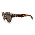 thumbnail image 6 of Round Keyhole Bridge Vintage Horn Rim Dagger and Shield Logo Sunglasses Tortoise - Brown, 6 of 8