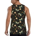 thumbnail image 3 of Xecao Moth And Flowers Men's Tank Top Workout Quick Dry Sleeveless Gym Jogging Muscle Shirts Summer Swim Beach Tops, 3 of 9