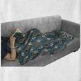 thumbnail image 5 of Botanical Soft Flannel Fleece Throw Blanket, Repetitive Flowers Plants Butterflies Birds Blooming Garden Elements Theme, Cozy Plush for Indoor and Outdoor Use, 50" x 60", Multicolor, by Ambesonne, 5 of 5