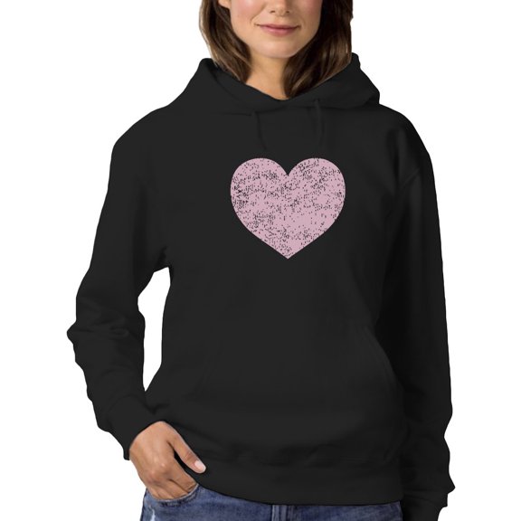 Heart With Black Dots Paint Hoodie Women -GoatDeals Designs, Female XX-Large