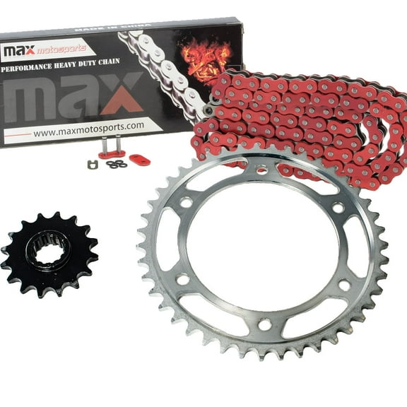 Max Motosports Red O-Ring Drive Chain & Sprocket Kit for Honda CBR600RR 2003 2004 2005 2006