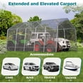 thumbnail image 3 of Erommy 13x20ft Heavy Duty Carport with All-Steel Metal Frame, Portable Garage with Reinforced Base, All-Season Car Canopy for Car, Boat, Truck, 3 of 8
