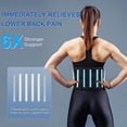 thumbnail image 4 of Faja lumbar ajustable y transpirable para hombres y mujeres, ideal para aliviar el dolor de espalda superior e inferior, sedentarismo, ciática, escoliosis y hernia discal. Ideal para el hogar, fitness, 4 of 5