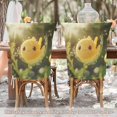 thumbnail image 5 of Decorative Chair Back Cover One Size x6 Chair Cover Dining Chair Slipcovers Chair Back Decoration Festival Chair Decoration Yellow Ball, 5 of 6