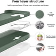 thumbnail image 2 of Compatible with iPhone 15 Pro Case, Upgrade Defender Liquid Silicone, [Enhanced Camera Protection] [Soft Anti-Scratch Microfiber Lining] Shockproof Phone Case iPhone 15 Pro 6.1 inch - Cypress, 2 of 14