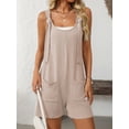 thumbnail image 2 of Cuteduck Womens Summer Striped Romper with Adjustable Tie Straps and Pockets S-XL, 2 of 5