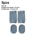 thumbnail image 2 of Juego de 5 pares de calcetines antideslizantes para bebé, unisex, rodilleras antideslizantes para gatear., 2 of 5