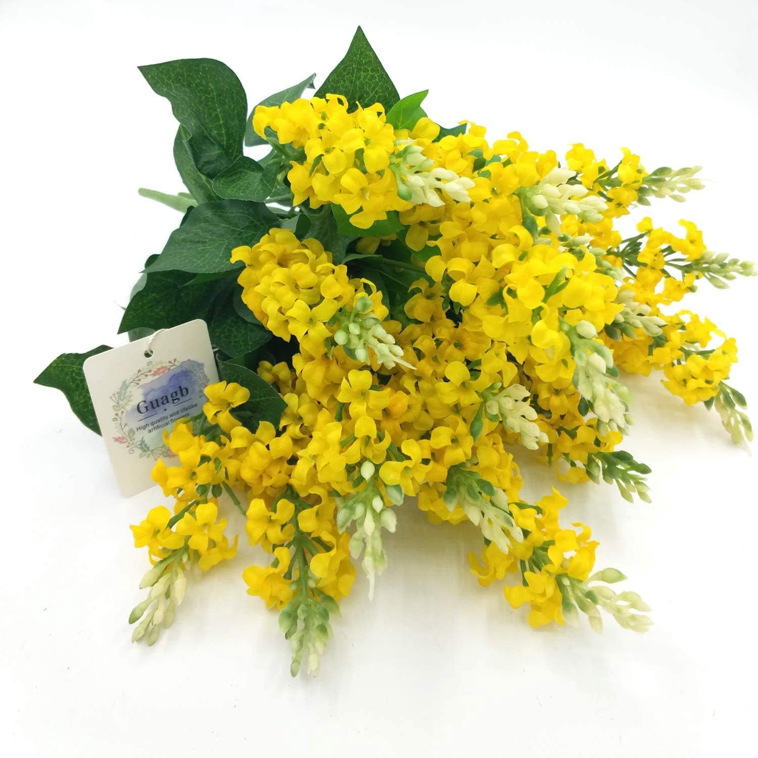 Artificial Fake Flowers Silk Plastic Plant Arrangement for Home Indoor Outdoor Garden Wedding Table Vase Decorations Faux Snapdragon Flower,3 Bouquets (Yellow)