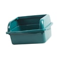 thumbnail image 3 of Bandeja de arena para mascotas con parte abierta, caja de arena para gatos con parte frontal baja, orinal antiadherente de lado alto, caja de Grande Verde, 3 of 8