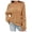 Beige, variant on TFEOQRY Pullover Sweater for Women Fashion Striped Hollow Knitwear Long Sleeved Round Neck Sweater Top Khaki