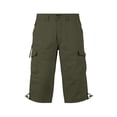 thumbnail image 4 of Women's Elastic Over Knee 3/4 Cropped Shorts Cotton Casual Summer with Pockets, 4 of 5