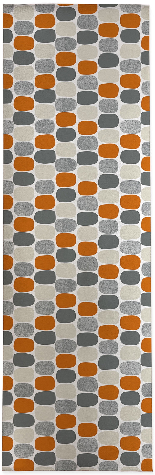 Mid Century Ovals Orange Kitchen Mat by Kavka Designs