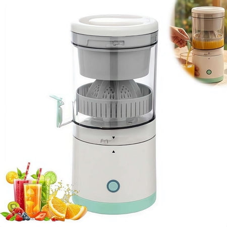 Electric Citrus Juicer Stainless Steel Automatic Orange Juice Squeezer for Lemons and Limes One-click Hands-Free Juicing Machine Easy to Clean Small Kitchen Appliance Gift