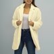 thumbnail image 5 of Pntutb Mujer Moda Manga Larga Suelta Color Sólido Botón Bolsillo Solapa Engrosada Felpa Abrigo Blusa Liquidación Pntutb Pntutb-7001, 5 of 8