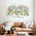thumbnail image 2 of Elephant Stock Vibrant Row Of Hydrangea On Wood Wall Art - Horizontal Multi Panel Canvas - Bedroom Wall Decor - Floral And Botanical Multi Panel - Gray And Green Decor By Cheri Blum - 68" x 42", 2 of 8
