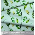 thumbnail image 2 of Soimoi Green Rayon Fabric Leaf Leaves Print Fabric by Yard 42 Inch Wide, 2 of 3