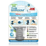 TubShroom Tub Hair Catcher Drain Protector, Fits 1.5 inch-1.75 inch, Gray