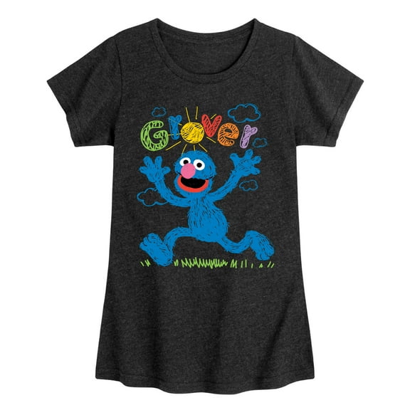 Sesame Street - Grover - Toddler Girls Short Sleeve Graphic T-Shirt