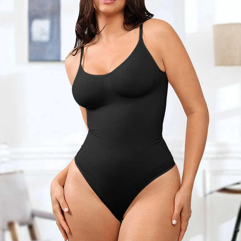 FITVALEN Women's Deep V Backless U Plunge Bodysuit Adjustable