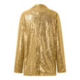 thumbnail image 4 of HXWCHs Women's Sparkling Sequin Long Sleeve Party Jacket Shiny Lapel formal Casual Outerwear Coat XXL Gold, 4 of 5