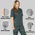thumbnail image 2 of Women's Scrub Sets, Scrub Top and Pants Hunter Green,3X-Large), 2 of 7