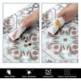 thumbnail image 4 of MeyJey Kitchen Rug Set of 2, Anti Fatigue Kitchen Mat 2 Pieces, Non Skid Waterproof Cushioned Boho Floor Mat and Runner Rug, 17"x28"+17"x48", Brown/Gray, 4 of 6
