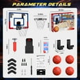 thumbnail image 6 of WonderStone Mini Basketball Hoop for Kids，LED Light-Up Net & Electronics Scoreboard, Remote-Controlled Indoor Basketball Hoop for Wall with 4 Balls, Outdoor Kids Toys for Ages 5 to 13 , Blue&Red, 6 of 11
