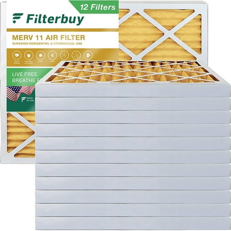 

Filterbuy 13x20x2 MERV 11 Pleated HVAC AC Furnace Air Filters (12-Pack)
