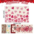 thumbnail image 3 of 1 Pce Napperons de la Saint-Valentin, Napperons en Plastique 12x18 Pouces Cœur d'Amour et Perles Cœurs Rouges Roses Napperons de Vacances de Printemps pour Décoration de Mariage Fête Festival (A), 3 of 9