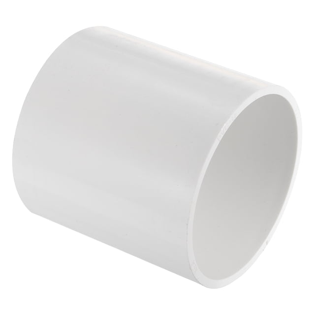 Uxcell 1 Paquete Adaptador de Acoplamiento de Tubo de Cloruro de Polivinilo Ligero de 3.54 pulgadas Blanco para Uso Interior y Exterior