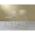 thumbnail image 2 of Fox Hill Trading Pure Decor 17.5" Acrylic Metal Dining Chair - Chrome (Set of 2), 2 of 3