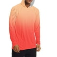 thumbnail image 3 of OHMZYZO Men's Sun Protection Hoodie Shirts Long Sleeve UPF 50+ Swim Shirt with Hood Lightweight Quick Dry Running Hiking Tops ZZ-Orange XL, 3 of 7