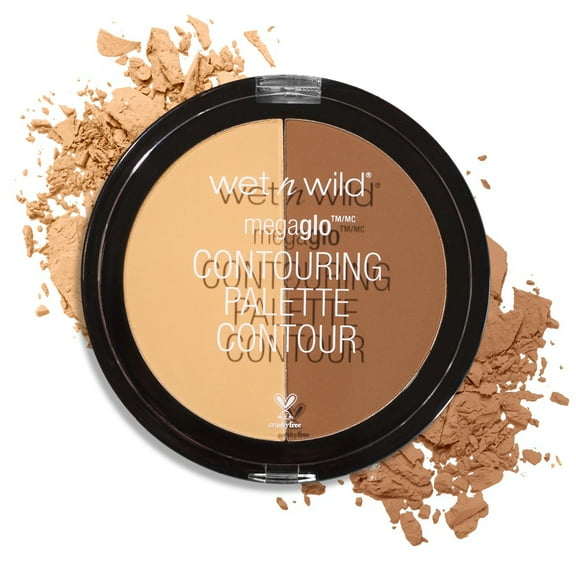 Wet n Wild MegaGlo Contouring Duo Makeup Palette, Highlighting, Dulce De Leche, 0.44 oz
