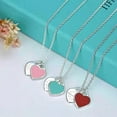thumbnail image 5 of Collier Pendentif Double Cœur Classique 925, 5 of 5