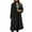 Black, variant on Lovskoo Womens Winter Coats Elegant Pea Coat Notched Lapel Collar Double Breasted Long Sleeve Wool Blend Overcoat Hot Pink