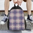 thumbnail image 3 of Easygd Heart Check Plaid Versatile and Stylish Backpack: Comfort, Storage, and Durability for College,Work, Travel, and Everyday Use, 3 of 8
