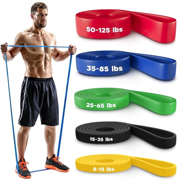 Utopia Fitness Pull Up Bands, Pull Up Resistance Bands Set of 5, Heavy Duty Pull Up Assistance Bands 8-125 lbs, Resistance Bands
