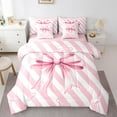 thumbnail image 1 of Erosebridal Ensemble de Literie Complet avec Nœud Cartoon Format Grand, Ensemble de Lit Rose et Blanc, Déco de Chambre Rêveuse avec Nœud, Réversible 7 Pcs, 1 of 1