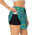 thumbnail image 2 of Disketp Cute Shark Turtle Print Women's Shorts Workout Shorts for Athletic Gym Running Shorts with Phone Pockets XX-Large, 2 of 8