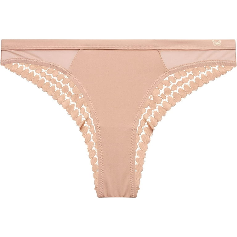 Jessica Simpson Women?s Underwear ? 3 Pack Microfiber Lace Tanga