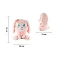 thumbnail image 3 of Conejo De Peluche Con Moño Rosa Importadora La Merced Felpa Suave Hipoalergénica, 3 of 4