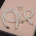 thumbnail image 4 of Conjunto de collar de perlas de concha Sunnimix para dama collares de perlas para mujer, 4 of 6