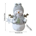 thumbnail image 3 of Resin Snowman Figurine Christmas Ornaments, Cartoon Miniature Snowman Decor for Desktop, Garden, Tabletop, Holiday Party Decorations, Winter Resin Craft Accessories for Home and Festive Display (B), 3 of 6