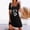 Black, variant on Icuanyi Womens Dresses Clearance Casual Loose Dress For Women,Womens O-Neck Sleeve Sundress Swing Flowy Mini Dress Solid Dress