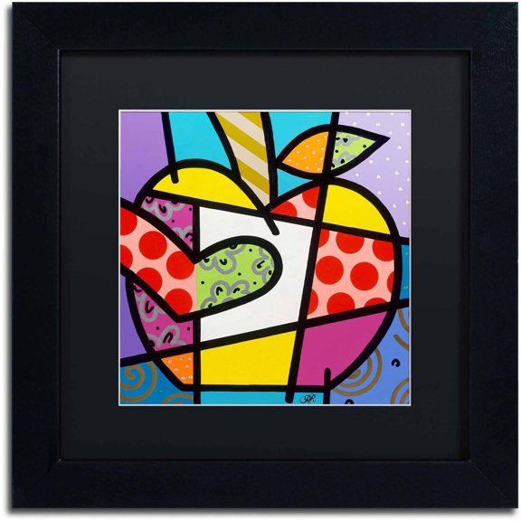 Trademark Fine Art 'Big Apple I' Canvas Art by Roberto Rafael, Black Matte, Black Frame
