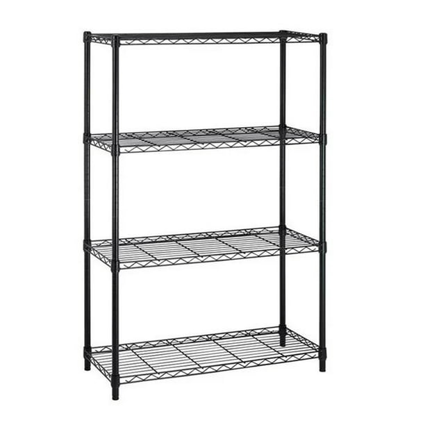 SUGIFT 4 Tier Wire Shelving Height Adjustable Stainless Steel Shelves ...