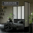 thumbnail image 3 of Red Lantern 7 ft. Tall Window Pane Shoji Screen - Black - 4 Panels, 3 of 7