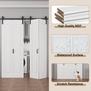 64 X 84 Double 1 Lattice Shapes Interior Bi-Fold Barn Door Within Manufacture Wood Folding Closet Door