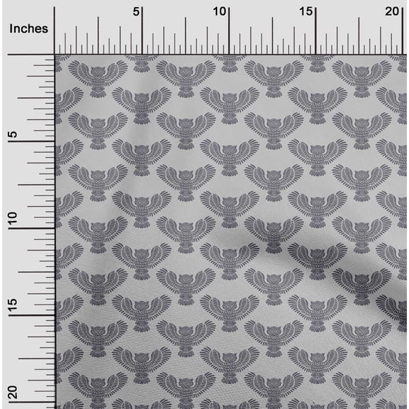 oneOone Cotton Poplin Fabric Owl Block Fabric Prints By Yard 42 Inch Wide
